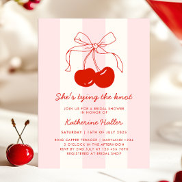 Cherry Zij Knoop Het Bruidsboeket Bruidsfeest Kaart