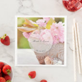 Cherryblosesedabele bruiloft servetten (Insitu)