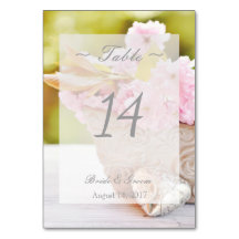 Cherryblososflower Floral Wedding Table Number