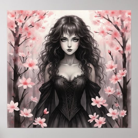 CherryBlossomWitch Poster (Voorkant)