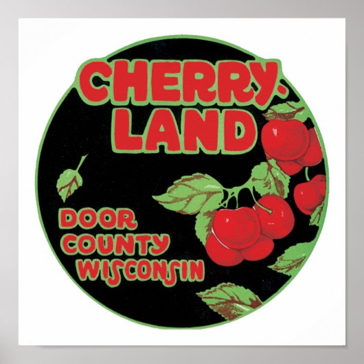 Cherryland door County Wisconsin Poster (Voorkant)