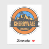 Cherryvale, Kansas Sticker (Vel)