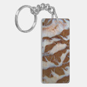 Chert met Quartz Aderen Sleutelhanger (Voorkant Links)