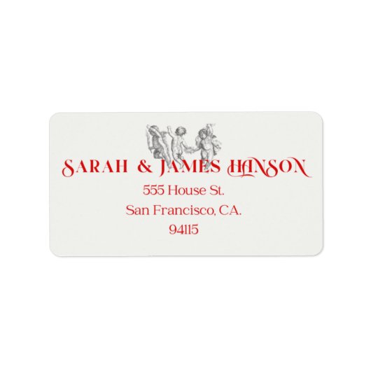 Cherub-adreslabel Etiket (Voorkant)