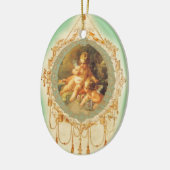 Cherub Angel Frans design Keramisch Ornament (Links)