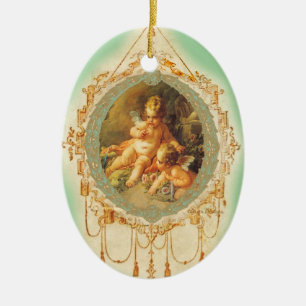 Cherub Angel  Frans design Keramisch Ornament