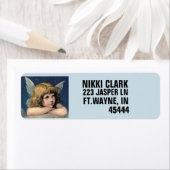 CHERUB ANGEL GIRL RETURN ADRES ETIKETTERS ETIKET (Insitu)