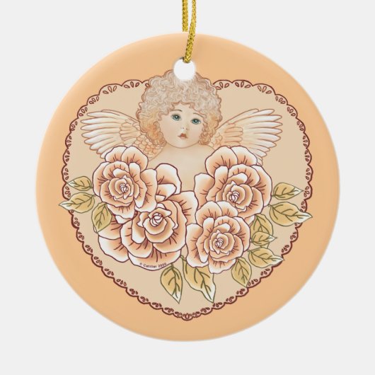 Cherub Angel Heart custom ornament (Voorkant)