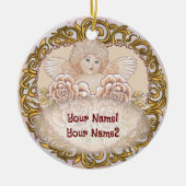 Cherub Angel Heart Keramisch Ornament (Voorkant)