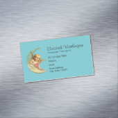  Cherub Angel in een halve maan Visitekaartje Magneet (Voorbeeld)