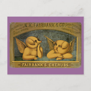 Cherub Angel Pigs Briefkaart