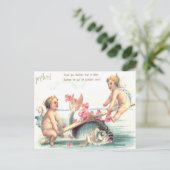 Cherub Angel See-Saw Fish Briefkaart (Staand voorkant)