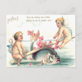 Cherub Angel See-Saw Fish Briefkaart
