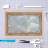 Cherub Angel Sky Clouds Gold Lijst Art-ontkoppelin Tissuepapier (Craft)
