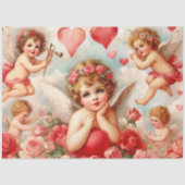  Cherub Angels en harten Tissuepapier (Voorkant)