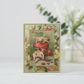 Cherub Angels en Hearts reproductie Briefkaart (Staand voorkant)