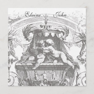 Cherub Angels French Architecture Invitation Save The Date
