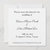 Cherub Angels French Architecture Invitation Save The Date (Achterkant)