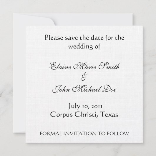 Cherub Angels French Architecture Invitation Save The Date (Achterkant)