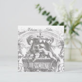 Cherub Angels French Architecture Invitation Save The Date (Staand voorkant)