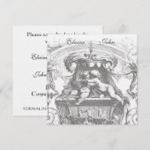 Cherub Angels French Architecture Invitation Save The Date (Voorkant / Achterkant)