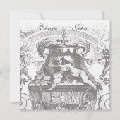 Cherub Angels French Architecture Invitation Save The Date (Voorkant)