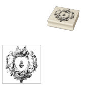 Cherub Angels Heilig Hart van Jezus Religieus Rubberstempel (Gestempeld)