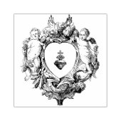 Cherub Angels Heilig Hart van Jezus Religieus Rubberstempel (Afrduk)
