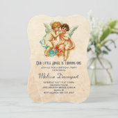 Cherub Angels Illustratie Sweet Birthday Kaart (Staand voorkant)