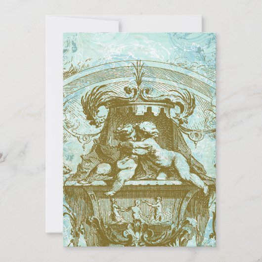 Cherub Angels Style Uitnodiging (Voorkant)