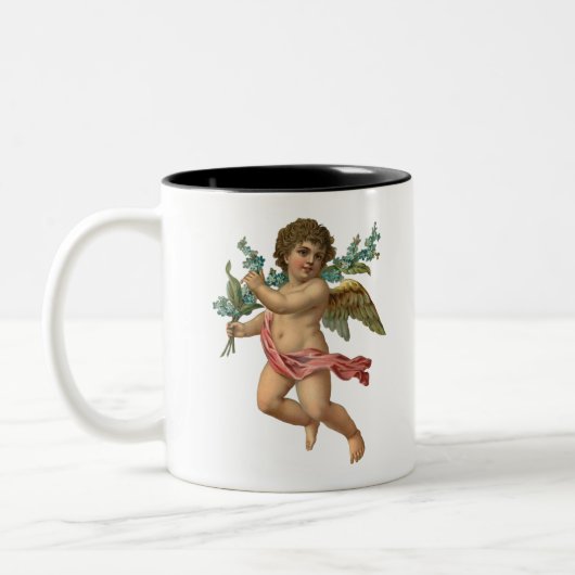 Cherub-baby-engel Tweekleurige Koffiemok (Links)