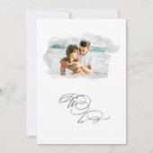 *~* Cherub Banner PHOTO AR6 RSVP + QR Weddenschap Kaart (Voorkant)