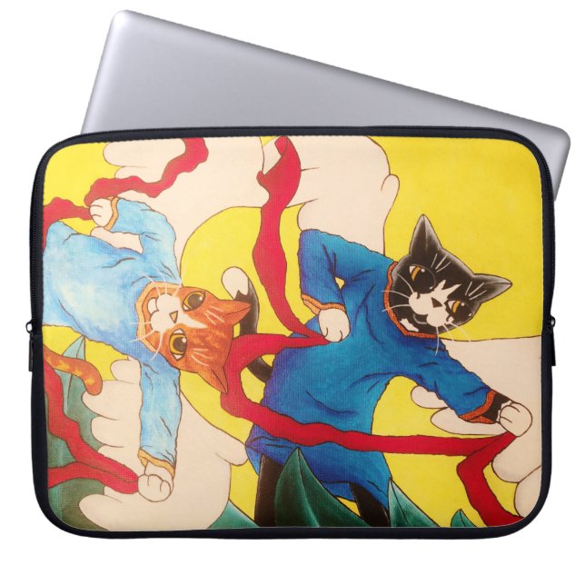 Cherub Cats Laptop Sleeve (Voorkant)