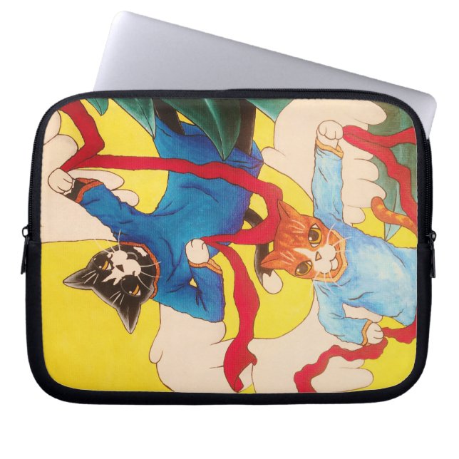 Cherub Cats Laptop Sleeve (Voorkant)