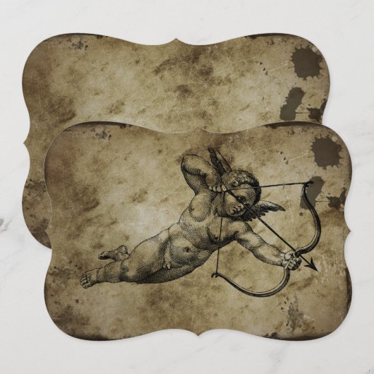  Cherub Cupid Love Kaart (Voorkant / Achterkant)