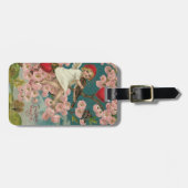 Cherub Cupid Roos Hart Vioolboom Vogel Bagagelabel (Voorkant horizontaal)