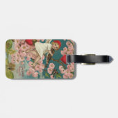 Cherub Cupid Roos Hart Vioolboom Vogel Bagagelabel (Achterkant horizontaal)