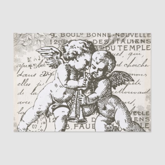 Cherub Decoupage Tissue Paper - Frans  Tissuepapier (Voorkant)