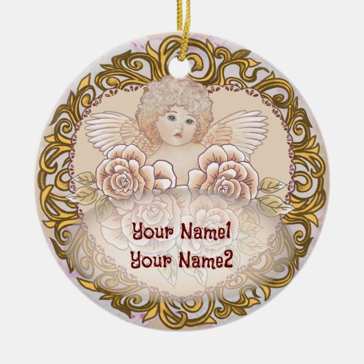 Cherub Engel Hart Keramisch Ornament (Voorkant)