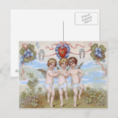 Cherub Engel Hoefijzer Klaver Briefkaart (Voorkant / Achterkant)