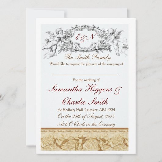 Cherub Evening Uitnodiging (Achterkant)