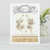 Cherub Evening Uitnodiging (Staand voorkant)