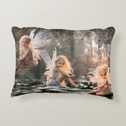 Cherub Fairy Pillow Accent Kussen (Achterkant)