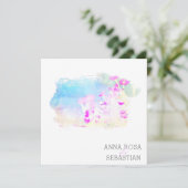 *~* Cherub Flower AR12 QR FOTO RSVP Huwelijk Kaart (Staand voorkant)