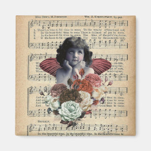  Cherub Girl Collage Magneet