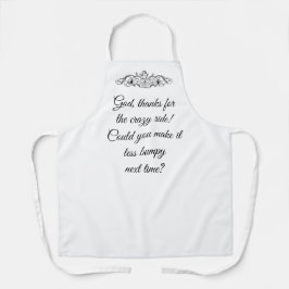 Cherub God, bedankt voor de gekke rit! Schort