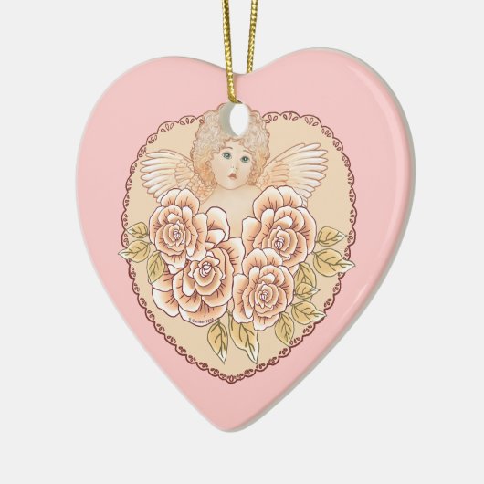 Cherub Heart Angel Ornament (Links)