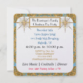 Cherub Holiday Chic Elegante Kerstuitnodiging Kaart (Achterkant)