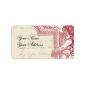 Cherub Lijst, in framboos, Etiket (Voorkant)