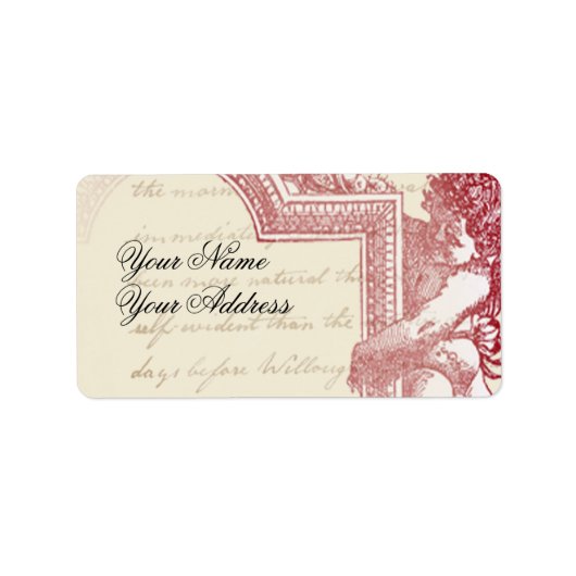 Cherub Lijst, in framboos, Etiket (Voorkant)